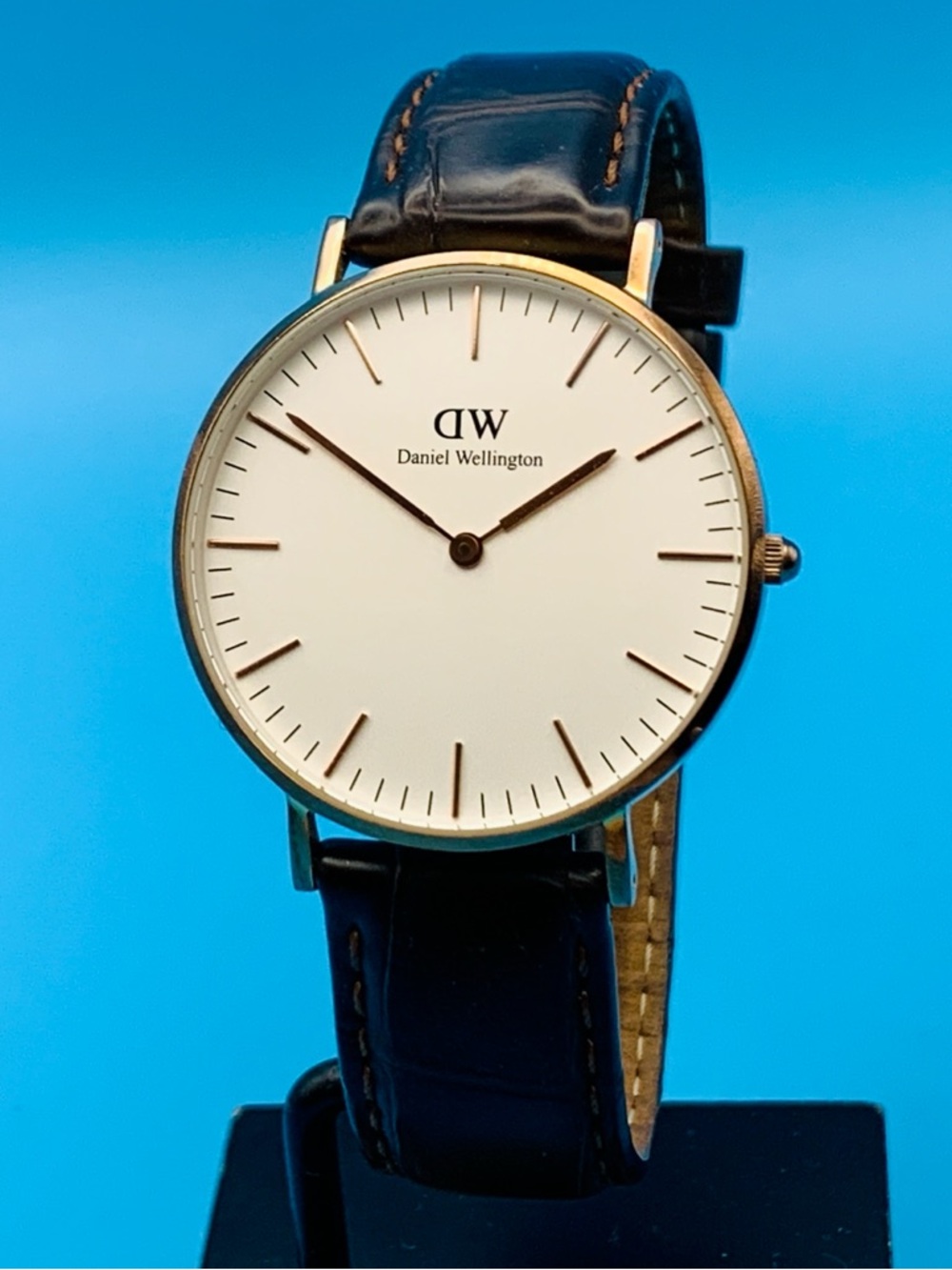 DANIEL WELLINGTON DW Men’s Wristwatch Japan Movt St Steel Leather Works New Batt